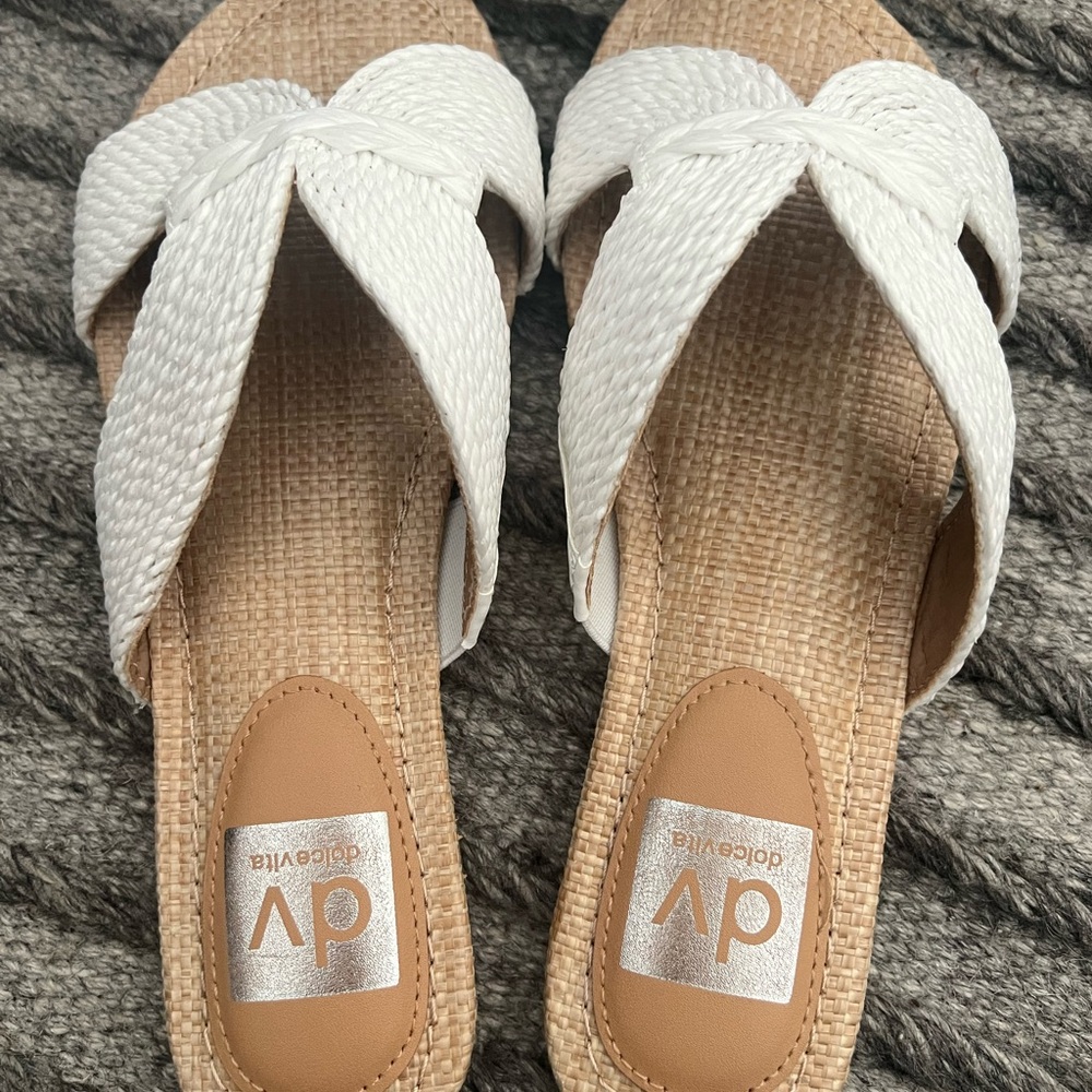 DV by Dolce Vita Women's White Sandals